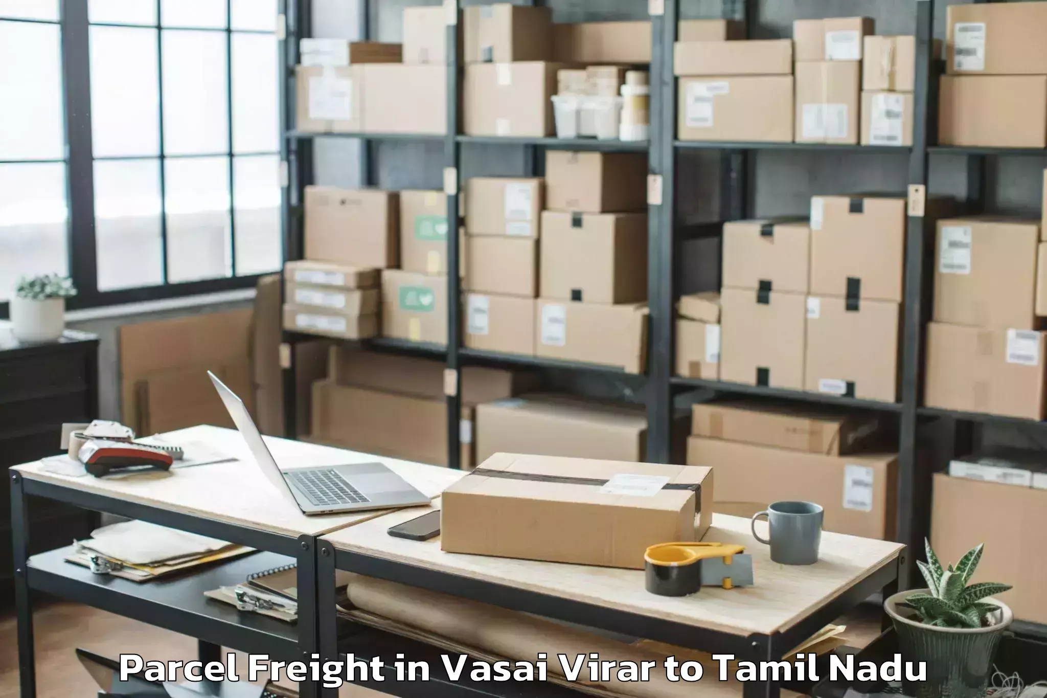 Top Vasai Virar to Pudukkottai Parcel Freight Available